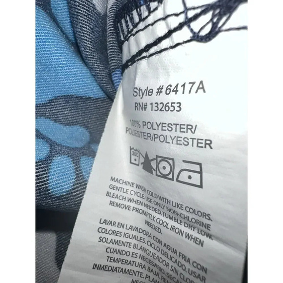 Wonder Wink Women's Size S Small Paw Prints Pet Paws Blue Stretch Scrub Top - Picture 9 of 9